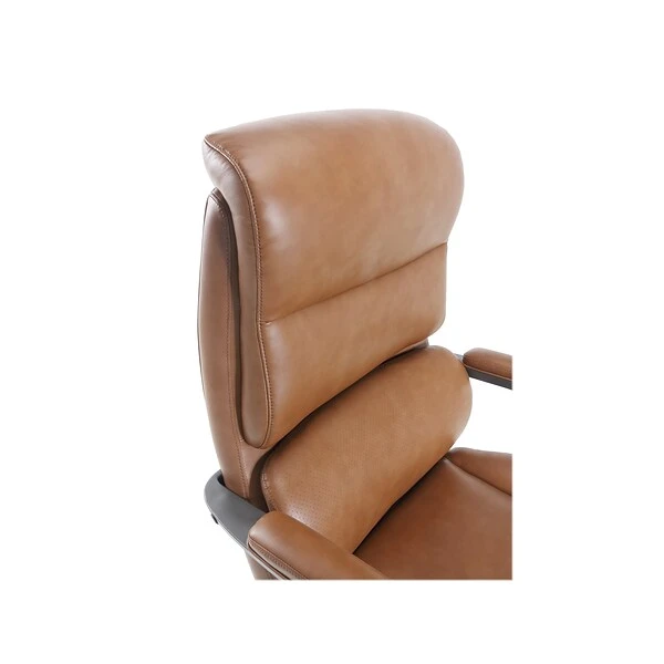 La-Z-Boy Aberdeen Ergonomic Bonded Leather Swivel Computer And Desk Chair, Camel (51545-CAM) - Image 4