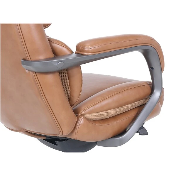 La-Z-Boy Aberdeen Ergonomic Bonded Leather Swivel Computer And Desk Chair, Camel (51545-CAM) - Image 6
