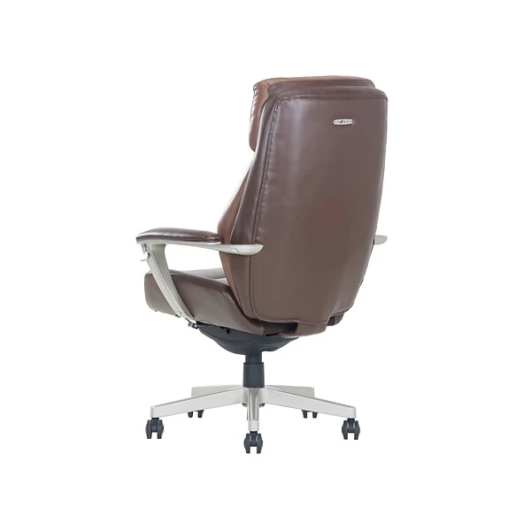 La-Z-Boy Alton Ergonomic Bonded Leather Swivel Executive Chair, Brown (51544-BRN) - Image 4