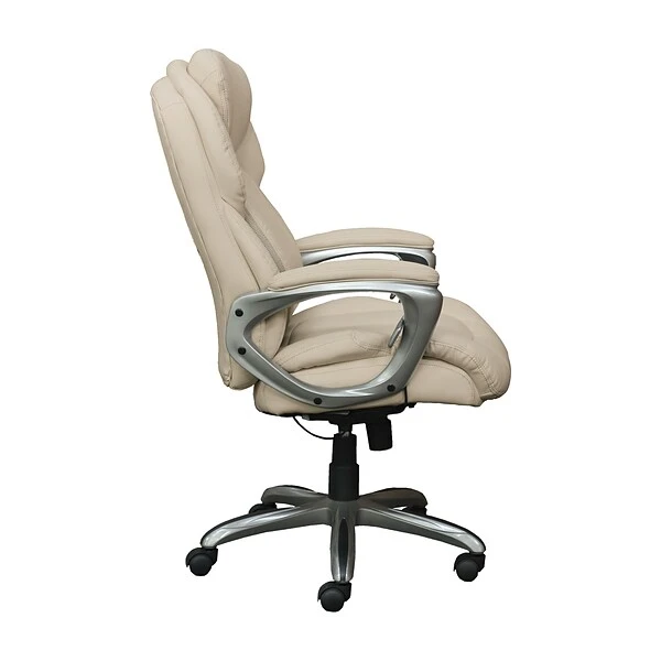 Serta Works My Fit Bonded Leather Executive Office Chair With Tailored Reach, Inspired Ivory (CHR200064) - Image 2