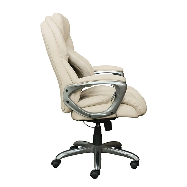 Serta Works My Fit Bonded Leather Executive Office Chair With Tailored Reach, Inspired Ivory (CHR200064) - Image 5