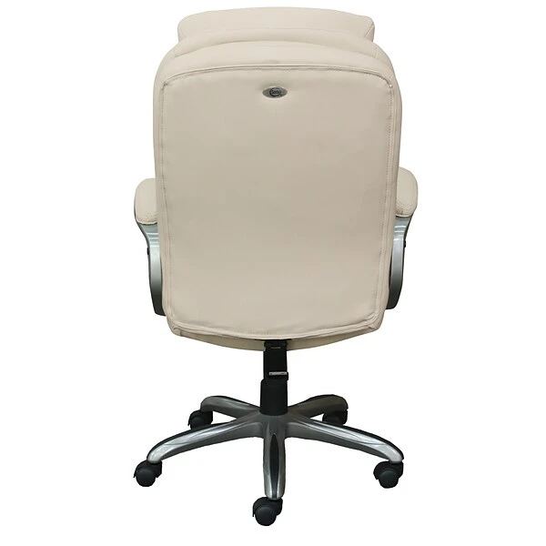 Serta Works My Fit Bonded Leather Executive Office Chair With Active Lumbar Support, Inspired Ivory (CHR200065) - Image 3