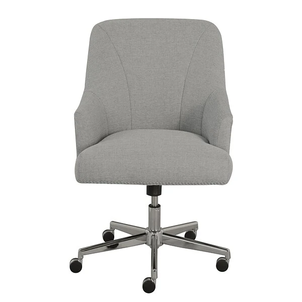 Serta Leighton Fabric Home Office Chair, Light Gray (48371)