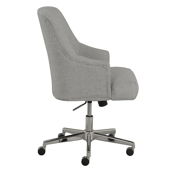 Serta Leighton Fabric Home Office Chair, Light Gray (48371) - Image 2