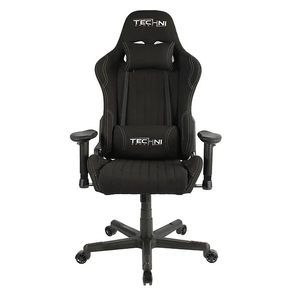 Techni Sport TS-F44 Fabric Ergonomic High Back Video Gaming Chair, Black (RTA-TSF44-BK)
