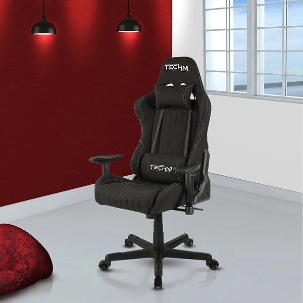 Techni Sport TS-F44 Fabric Ergonomic High Back Video Gaming Chair, Black (RTA-TSF44-BK) - Image 4