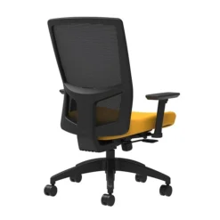 Union & Scale Workplace2.0™ Fabric Task Chair, Goldenrod, Integrated Lumbar, 2D Arms, Synchro-Tilt With Seat Slide (53608)