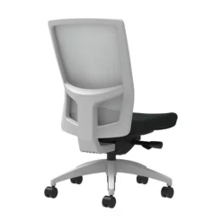 Union & Scale Workplace2.0™ Task Chair, Black Vinyl, Integrated Lumbar, Armless, Advanced Synchro-Tilt Seat Control (53572)