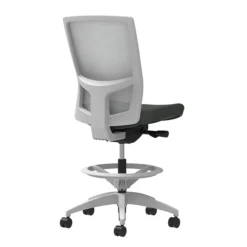 Union & Scale Workplace2.0™ Fabric Stool, Iron Ore, Integrated Lumbar, Armless, Synchro-Tilt, Partial Assembly Required