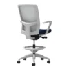 Union & Scale Workplace2.0™ Fabric Stool, Navy, Integrated Lumbar, Fixed Arms, Synchro-Tilt, Partial Assembly Required