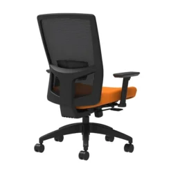 Union & Scale Workplace2.0™ Fabric Task Chair, Apricot, Adjustable Lumbar, 2D Arms, Synchro-Tilt With Seat Slide (53601)