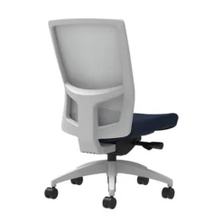 Union & Scale Workplace2.0™ Fabric Task Chair, Navy, Integrated Lumbar, Armless, Advanced Synchro-Tilt Seat Control (53574)
