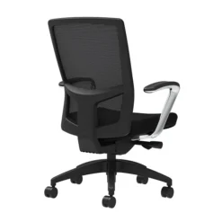 Union & Scale Workplace2.0™ Fabric Task Chair, Black, Integrated Lumbar, Fixed Arms, Advanced Synchro-Tilt Seat Control (53681)