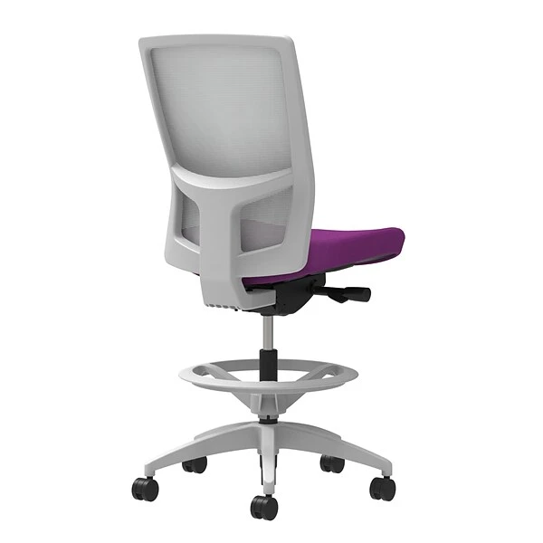 Union & Scale Workplace2.0™ Fabric Stool, Amethyst, Integrated Lumbar, Armless, Synchro-Tilt Seat Control (53807)