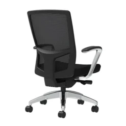 Union & Scale Workplace2.0™ Fabric Task Chair, Black, Integrated Lumbar, Fixed Arms, Advanced Synchro-Tilt Seat Control (53673)