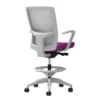 Union & Scale Workplace2.0™ Fabric Stool, Amethyst, Integrated Lumbar, Fixed Arms, Synchro-Tilt, Partial Assembly Required