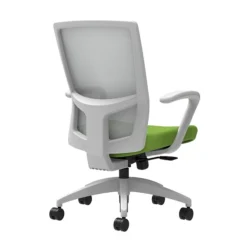 Union & Scale Workplace2.0™ Fabric Task Chair, Pear, Integrated Lumbar, Fixed Arms, Synchro-Tilt W/ Seat Slide Control (53524)