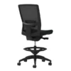 Union & Scale Workplace2.0™ Stool, Black Vinyl, Adjustable Lumbar, Armless, Synchro-Tilt Seat Control (53884)