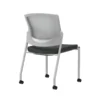 Union & Scale Workplace2.0™ Fabric Guest Chair, Iron Ore, Integrated Lumbar, Armless, Stationary Seat Control (53698)
