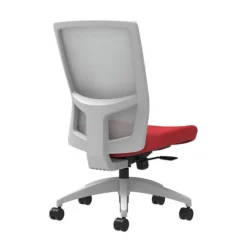 Union & Scale Workplace2.0™ Fabric Task Chair, Cherry, Integrated Lumbar, Armless, Synchro-Tilt W/ Seat Slide Control (53496)