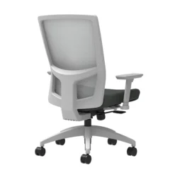 Union & Scale Workplace2.0™ Fabric Task Chair, Iron Ore, Integrated Lumbar, 2D Arms, Synchro-Tilt With Seat Slide (53484)