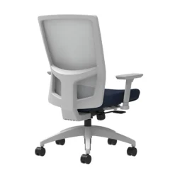 Union & Scale Workplace2.0™ Fabric Task Chair, Navy, Integrated Lumbar, 2D Arms, Synchro-Tilt With Seat Slide (53488)