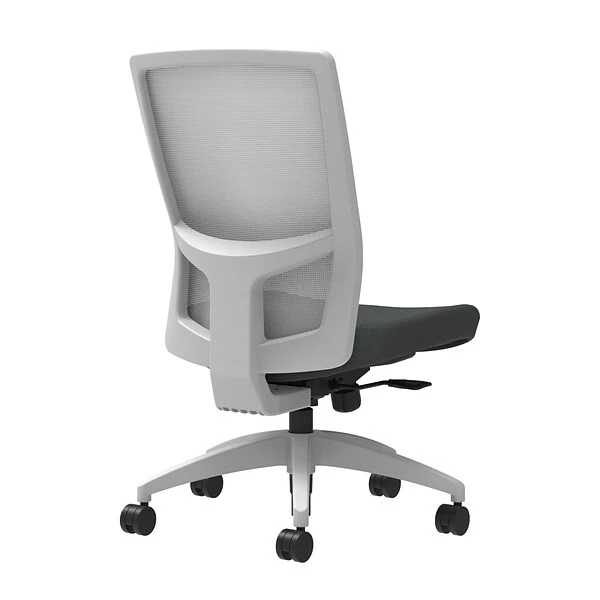 Union & Scale Workplace2.0™ Fabric Task Chair, Iron Ore, Integrated Lumbar, Armless, Synchro-Tilt W/ Seat Slide Control (53506)