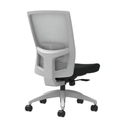 Union & Scale Workplace2.0™ Task Chair, Black Vinyl, Adjustable Lumbar, Armless, Synchro-Tilt W/Seat Slide Seat Control (53507)