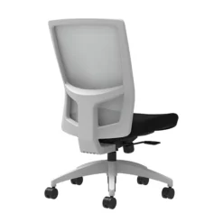 Union & Scale Workplace2.0™ Fabric Task Chair, Black, Integrated Lumbar, Armless, Synchro-Tilt W/ Seat Slide Control (53504)