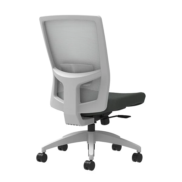 Union & Scale Workplace2.0™ Fabric Task Chair, Iron Ore, Adjustable Lumbar, Armless, Synchro-Tilt W/ Seat Slide Control (53505)