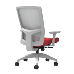 Union & Scale Workplace2.0™ Fabric Task Chair, Cherry, Integrated Lumbar, 2D Arms, Synchro-Tilt With Seat Slide (53474)