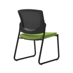 Union & Scale Workplace2.0™ Fabric Guest Chair, Pear, Integrated Lumbar, Armless, Stationary Seat Control (53737)