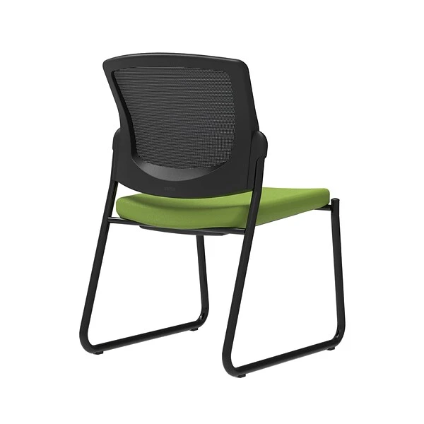 Union & Scale Workplace2.0™ Fabric Guest Chair, Pear, Integrated Lumbar, Armless, Stationary Seat Control (53737)