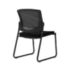 Union & Scale Workplace2.0™ Fabric Guest Chair, Black, Integrated Lumbar, Armless, Stationary Seat Control (53738)