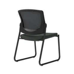 Union & Scale Workplace2.0™ Fabric Guest Chair, Iron Ore, Integrated Lumbar, Armless, Stationary Seat Control (53739)