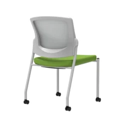 Union & Scale Workplace2.0™ Fabric Guest Chair, Pear, Integrated Lumbar, Armless, Stationary Seat Control (53696)