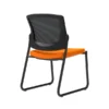 Union & Scale Workplace2.0™ Fabric Guest Chair, Apricot, Integrated Lumbar, Armless, Stationary Seat Control (53733)