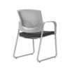 Union & Scale™ Workplace2.0™ Fabric Guest Chair, Iron Ore, Integrated Lumbar, Fixed Arms, Stationary Seat Control (53749)