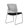 Union & Scale Workplace2.0™ Fabric Guest Chair, Black, Integrated Lumbar, Armless, Stationary Seat Control (53759)