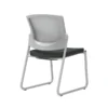 Union & Scale Workplace2.0™ Fabric Guest Chair, Iron Ore, Integrated Lumbar, Armless, Stationary, Fully Assembled