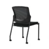 Union & Scale Workplace2.0™ Vinyl Guest Chair, Black Vinyl, Integrated Lumbar, Armless, Stationary, Fully Assembled (53718)