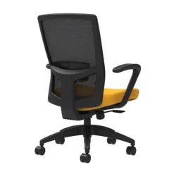 Union & Scale Workplace2.0™ Fabric Task Chair, Goldenrod, Adjustable Lumbar, Fixed Arms, Synchro-Tilt With Seat Slide (53631)