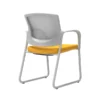 Union & Scale Workplace2.0™ Fabric Guest Chair, Goldenrod, Integrated Lumbar, Fixed Arms, Stationary Seat Control (53746)