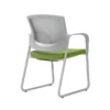 Union & Scale Workplace2.0™ Fabric Guest Chair, Pear, Integrated Lumbar, Fixed Arms, Stationary Seat Control (53747)