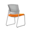 Union & Scale Workplace2.0™ Fabric Guest Chair, Apricot, Integrated Lumbar, Armless, Stationary Seat Control (53754)