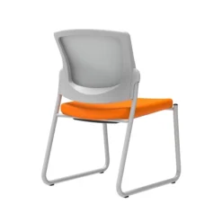 Union & Scale Workplace2.0™ Fabric Guest Chair, Apricot, Integrated Lumbar, Armless, Stationary Seat Control (53754)