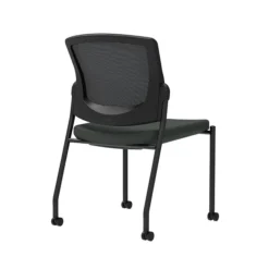 Union & Scale Workplace2.0™ Fabric Guest Chair, Iron Ore, Integrated Lumbar, Armless, Stationary Seat Control (53717)