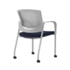 Union & Scale Workplace2.0™ Fabric Guest Chair, Navy, Integrated Lumbar, Fixed Arms, Stationary, Fully Assembled