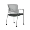 Union & Scale Workplace2.0™ Fabric Guest Chair, Iron Ore, Integrated Lumbar, Fixed Arms, Stationary, Fully Assembled