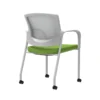 Union & Scale Workplace2.0™ Fabric Guest Chair, Pear, Integrated Lumbar, Fixed Arms, Stationary Seat Control (53685)